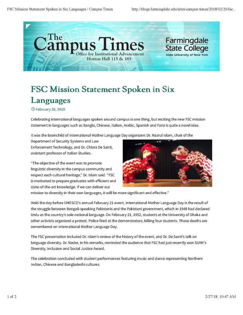 FSC Mission Statement Spoken in Six Languages | Campus Times_Page_1